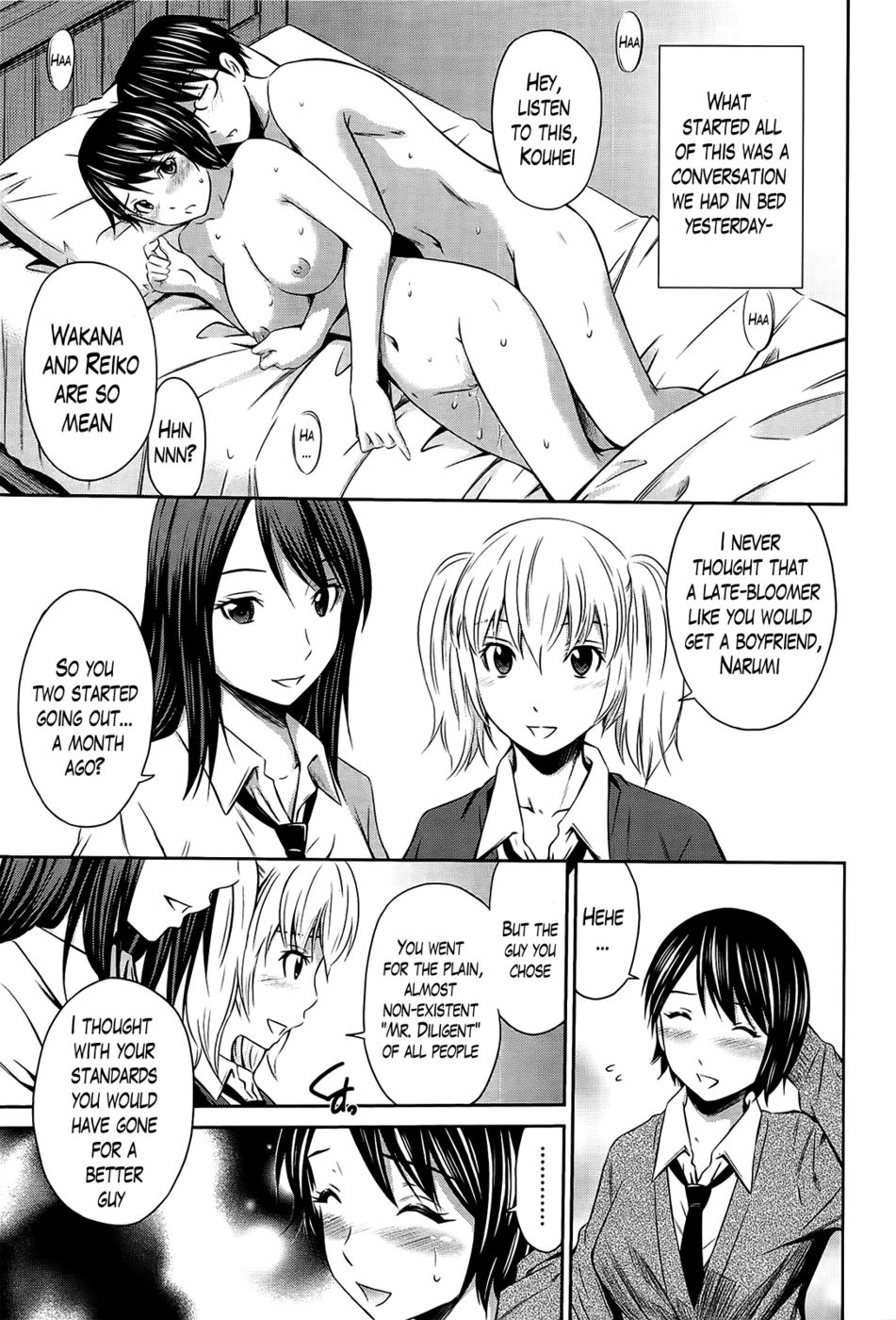 Hentai Manga Comic-A Very Hot Middle-Chapter 1-Narumi's Bragging About Her Boyfriend-11